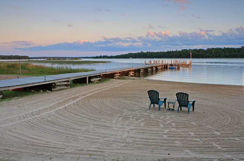 beach area at loons point